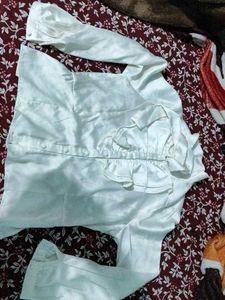Elegant  off White Satin shirt