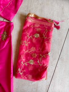 Stunning Pink Embroidered Lehenga Set