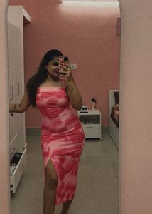 SALE - Pink Reddish Sleeveless Midi Dress