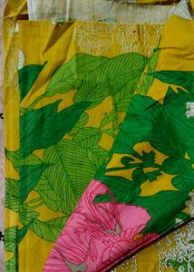 pakistani Yellow Floral Unstitched Dress Material