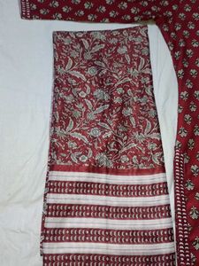 Maroon Printed Kurta Set