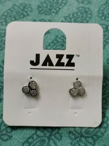 JAZZ Silver Tone Cluster Earrings