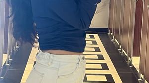 a white baggy jean