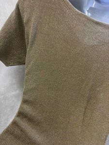 Sparkly Gold Knit Top