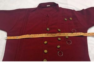 Maroon Kurta with Decorative Buttons