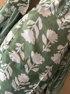 Green Floral Kurta Set