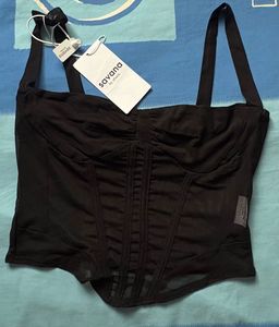 Sheer Mesh Corset Top