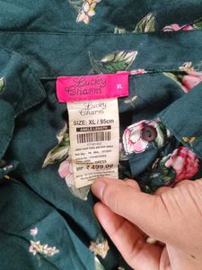 Vintage Floral Button-Up Midi Dress