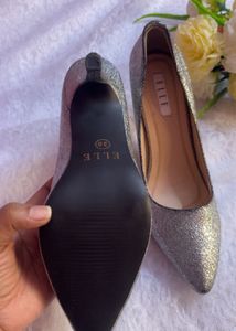 Sparkling Silver Elle Heels