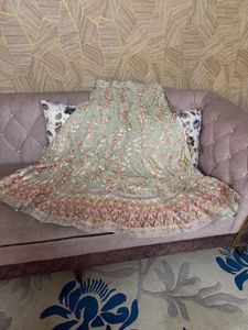 Embroidered Silk Blouse with Lahnga suits in festi