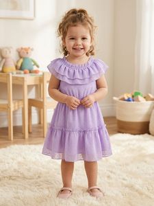 Lilac Ruffle Dress 2 yr old girl