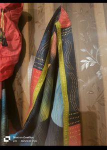 Vibrant Printed Saree with Blouse