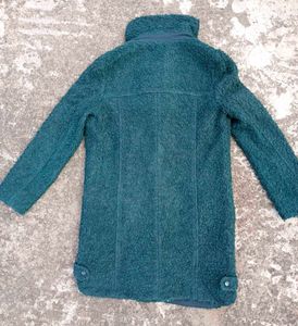 Cozy Teal Textured Coat