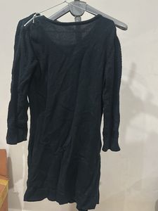 Black Knit Mini Dress
