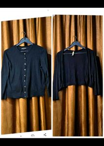 Combo Of 2, A Sweater n Cotton Blend Shrug Size 44