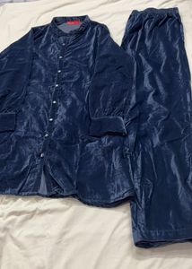 Beautiful Blue Velvet Kurta