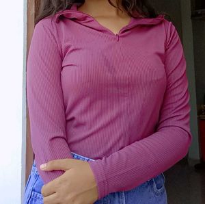 women's top with zip