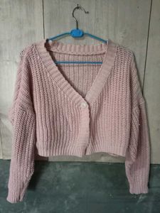 Pink Knit Cardigan