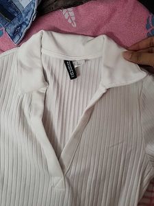Ribbed Collared bodycon dress