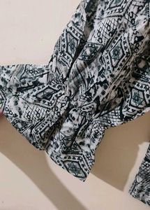 Stylish Printed Ruffle Top