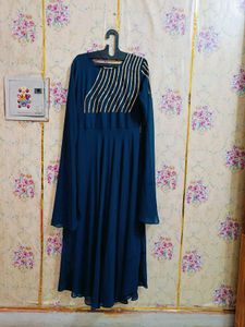 Elegant teal Blue Gown