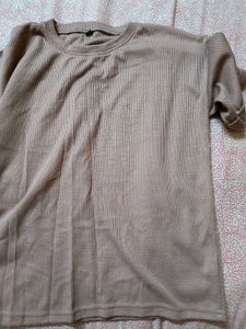 MAUVE WOLLEN T SHIRT