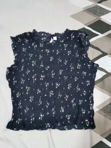Floral Smocked Sleeveless Top