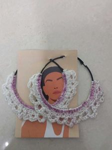 Crocheted Hoop Earrings with Glitter