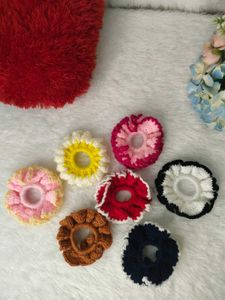 Handmade Crochet Sunflower Hair Clip