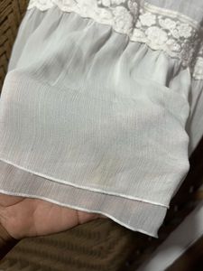 White Lace Detail Tank Top