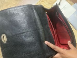 original Da Milano leather Black Quilted Handbag