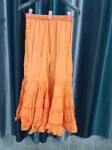Embroidered Black Tunic &amp; Orange Pants