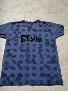 Men's Blue "Style" Graphic T-Shirt