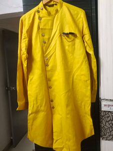 wedding partywear yellow kurta size 38