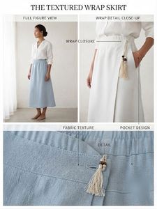 Light Blue Wrap Style Ethnic Skirt