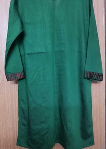 Green cotton silk Kurta Top