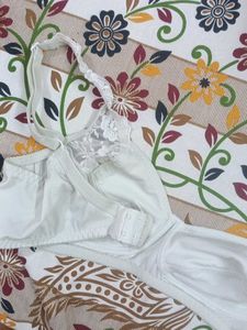 Comfortable White Lace Bra