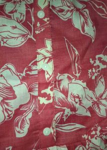 Stylish Grey Leaf Print Kurta