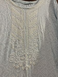 Blue embroidered Kurta set