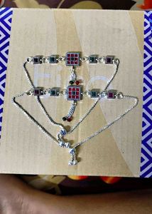 Exquisite Anklets with Square Design