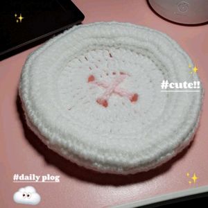 Handmade Crochet Button Coasters/Tray (any 1)