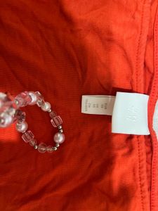 Vibrant hnm Red Puff Sleeve top