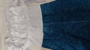 Denim And Laced One Piece