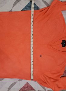 Men's Orange V-Neck pullover