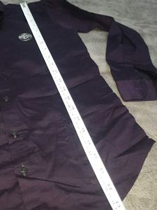 Stylish Dark Purple Button-Up Shirt 10-12 y