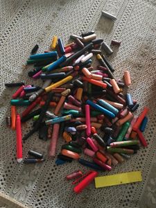 Oil Pastel And Wax Crayons Mix