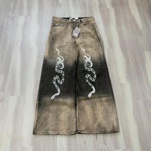 Bershka Wideleg Snakeprint Denim