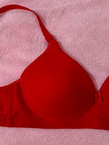 Red Padded Bra