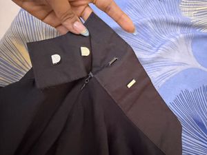 Elegant Black A lined flared Skirt