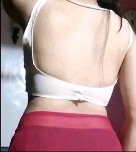 Meesh Sheer Padded Georgette Strappy Blouse